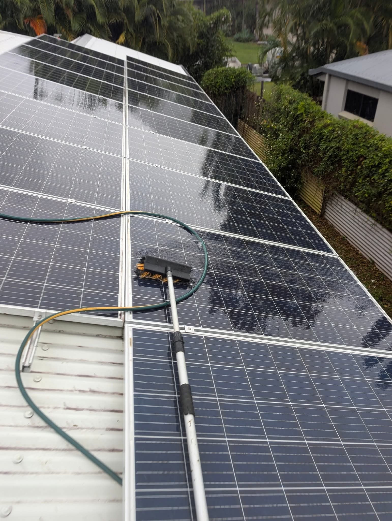 Solar panel cleaning in the Whitsundays